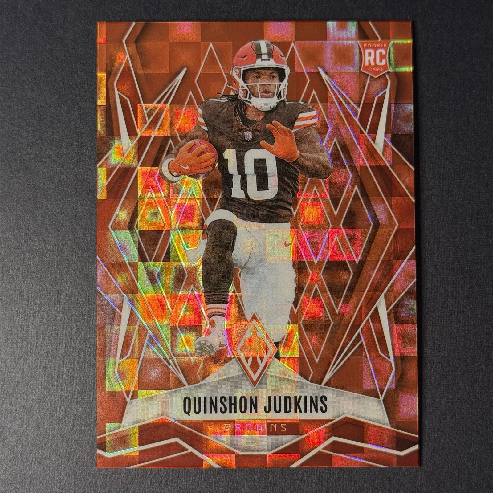 2025 Panini Phoenix Quinshon Judkins #191 Orange Pandora /189 Color Match Browns