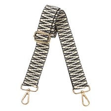 Purse Straps Replacement Crossbody with Light Gold Buckle, Gray-White