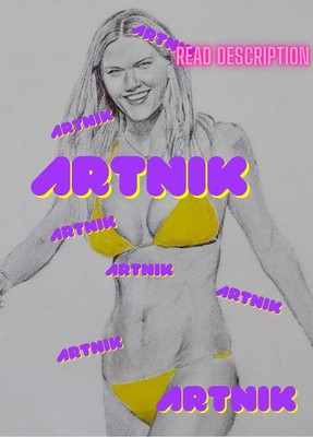 Realistic Bikini Drawing Of Brooklyn Decker 