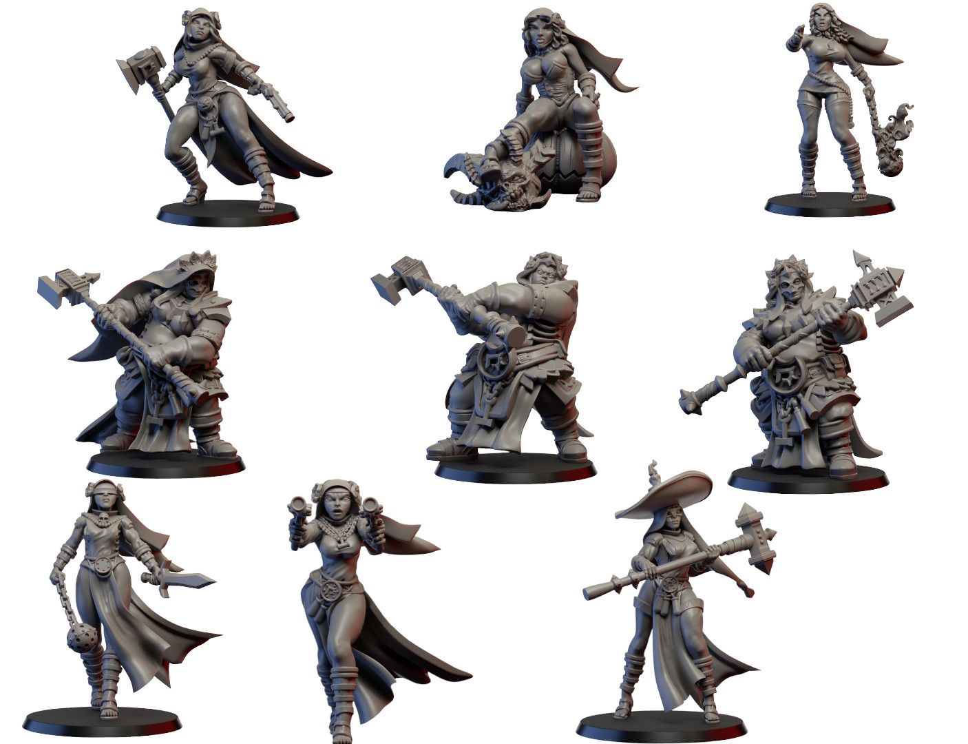 Ghamak - Gang de nones guérrières figurines proxy sœurs wargaming