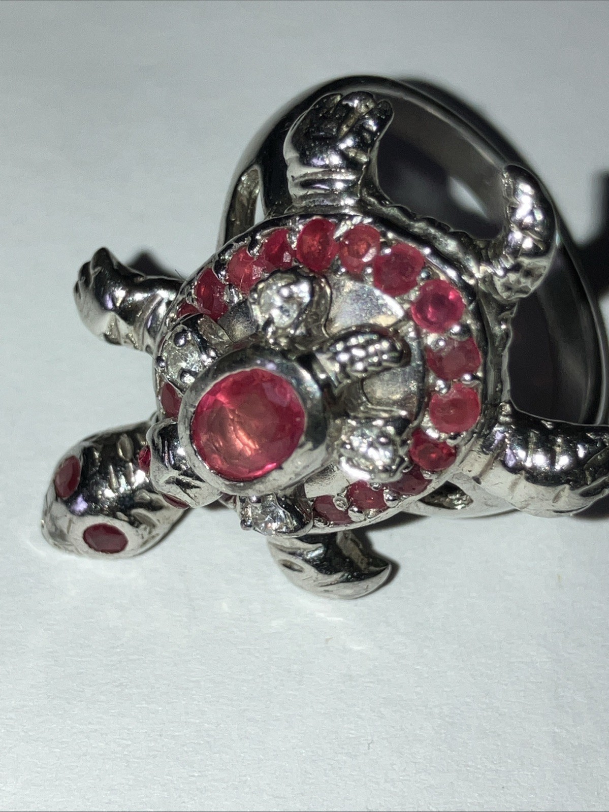 Ruby And Diamond Turtle Ring (2) - image 1