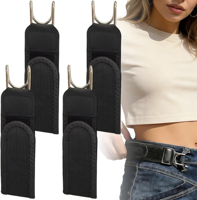 Gürtel schnallenlos 2 4er Set Damen Herren Metallhaken Alltag Arbeit Freizeit
