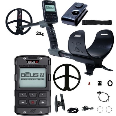 XP DEUS II Detector Kit - 9'' FMF Coil, Remote Control, Waterproof, Lightweight