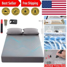 Geometric Pattern King Grounding Sheets: Organic Cotton  Silver for Pain Relief