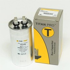 1pc TitanPro TRCF40 HVAC Round Motor Run Capacitor 40 MFD/UF 440/370 Volts