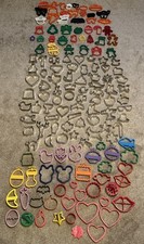 Huge Lot of 148 Cookie Cutters Metal  Plastic Vintage  Modern Baking Decor