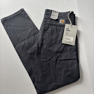 NWT Carhartt WIP Sid Pants Men s 31x32 Blacksmith Twill Slim Tapered Fit Chino