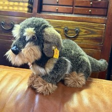 Steiff Raudi Dachshund Sitting EAN 080807 BNWT VHTF RARE Dog Stuffed Animal