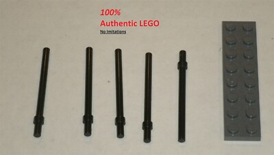 LEGO NEW Black Bar 6 with Thick Stop (5x) 6081988 Brick 18274 | eBay