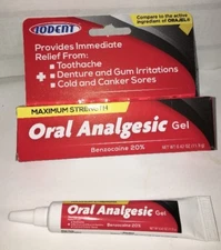 (1) Iodent Maximum Strength Oral Analgesic Gel ToothAche Teething Mouth Pain