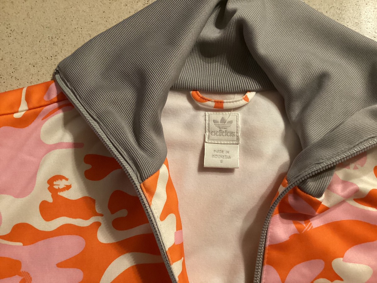 Adidas Missy Elliott track jacket pink Camo Size Small 2004