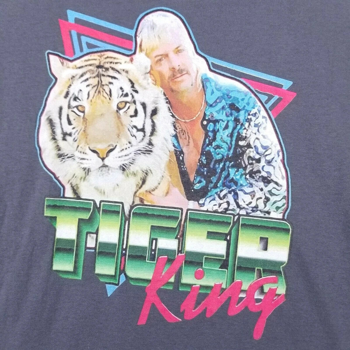 Tiger King Joe Exotic T shirt Zoo Lion Tiger Size Medium Gray eBay