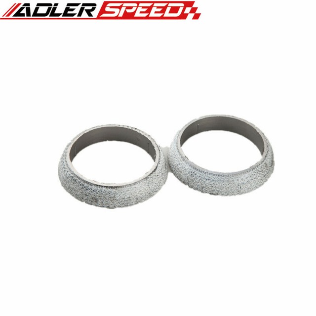 2PCS 2 1/2" Inch Header Manifold Exhaust Flange Weld-On Graphite Donut Gasket 2PCS 2 1/2" Inch Header Manifold Exhaust Flange Weld-On Graphite Donut Gasket