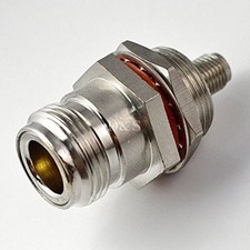 N Female Jack to SMA Female Jack With Nut Bulkhead RF Coaxial Adapter Connector