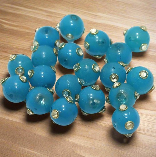 Cuentas redondas de vidrio Kundan de 20 piezas de 12 mm - Imagen 2 de 20