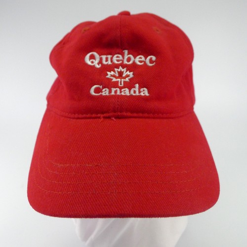 DUBWEAR YOUTH Size Ball Cap Hat Red Embroidered Quebec Canada & Maple Leaf