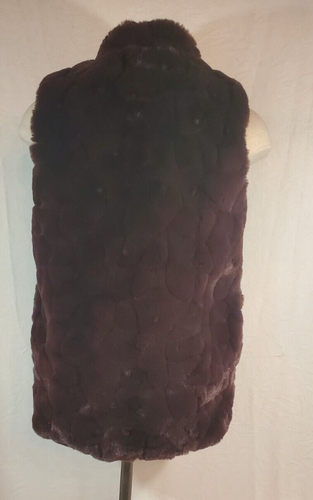 RACHEL ZOE Faux Fur Mid Length Vest size M - Picture 3 of 11