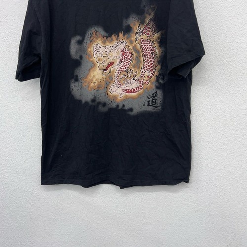 Vintage Crazy Shirts Hawaii Black Dragon Art Tee Unisex Adult L Short Sleeve - Picture 3 of 11