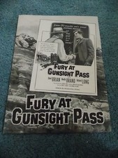 FURY AT GUNSIGHT PASS(1956)NEVILLE BRAND ORIGINAL PRESSBOOK