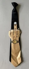 Giving the Finger Novelty 3 3/4 inch Clip on MENS TIE Free Shipping