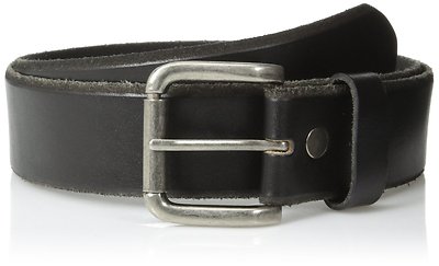 Bill Adler Men's Raw Skived Edge Leather Casual Jean Belt Roller Buckle Size 38''