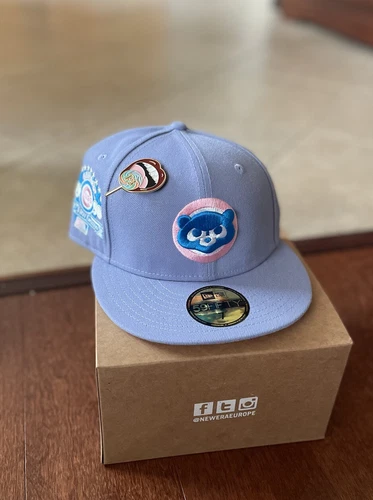 7 - HAT CLUB SUGAR SHACK RARE LAVENDAR CHICAGO CUBS ALL STAR GAME FITTED HAT 595