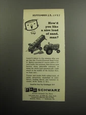 1957 F.A.O. Schwarz Toys Tractor-Powered Sand Loader Advertisement