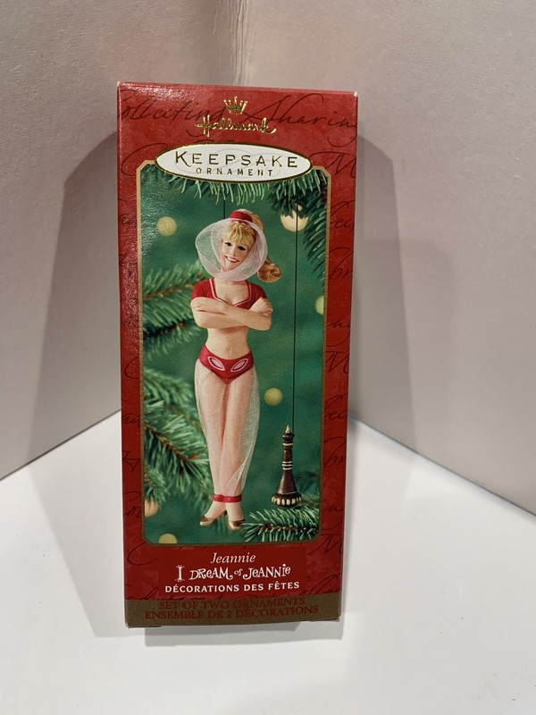 Hallmark I Dream of Jeannie Ornament 2000 Jeannie & Bottle Ornaments in Box