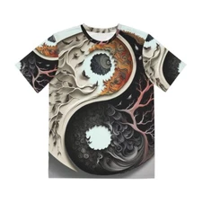 All Over Print T Shirt Yin Yang Balance Meditation Mandala Zen Art Harmony
