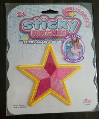 Imperial Sticky Patches Star Reusable 4.5'' Patch Peel & Stick on Backpacks+ NEW 