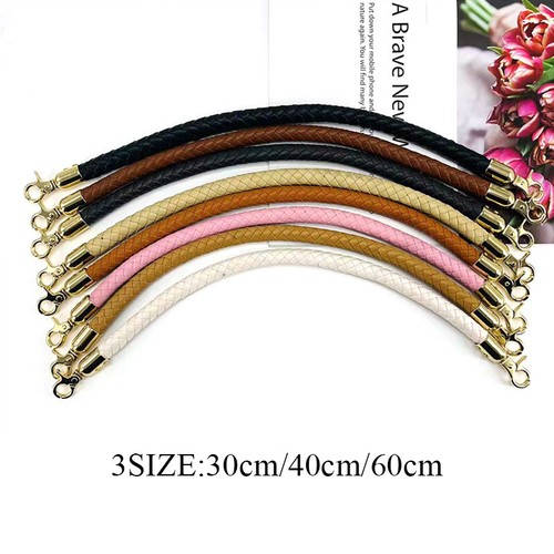 30/40/60cm Replacement Strap Handbag Purse Tote Bag Braided Leather Handle Strap - Picture 2 of 50