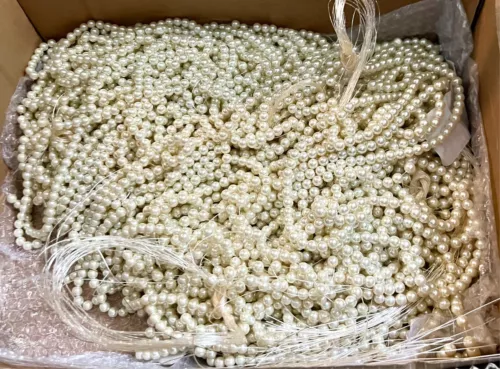 4500 White Czech 8mm Pearl  Glass Beads