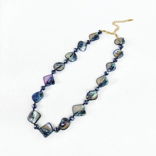 Collana girocollo catena lunga conchiglia moda donna dichiarazione gioielli accessorio festa - Foto 10 di 22