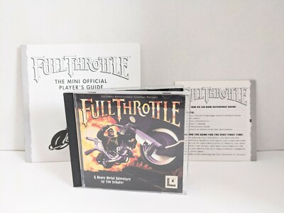 Full Throttle PC Game LucasArts Vintage 1995 w/ Player's