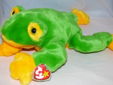 Ty Beanie Buddies - Smoochy the Frog - (1998, Retired) - [14 Inch Plush]