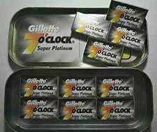 100 Gillette 7 O'Clock Super Platinum Double Edge Premium Safety Razor Blades