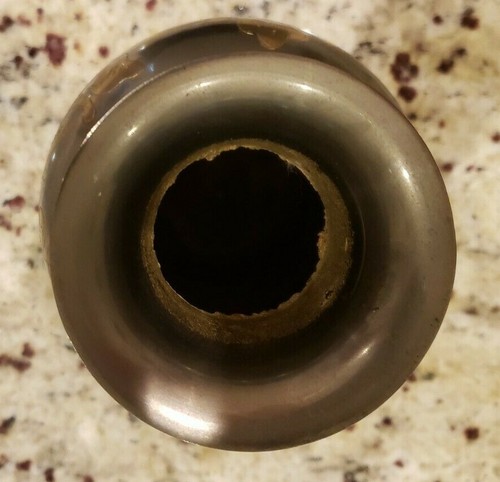 Two Toned Metal Vase- Good Condition- Natural Patina- 7" Tall - Picture 4 of 7