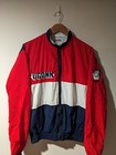 Vintage 90s Connecticut Huskies Uconn Red White Blue Medium Full Zip Windbreaker