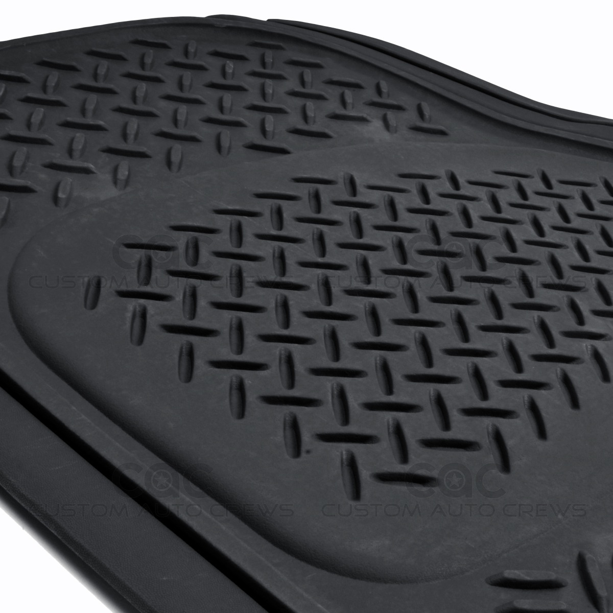Black Rubber Floor Mats for Car SUV + Cargo Mat 5 Piece Full Set Max