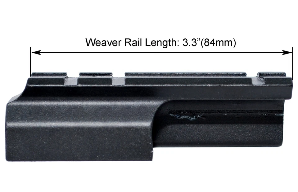 Riel de montaje de mira telescópica Weaver/Picatinny de aluminio 3 ranuras compatible con carabina M-1 Foto 2 de 4