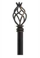 Allen + Roth Allen+roth Aged-bronze Steel Single Curtain Rod Drapery Set Desyne Allen + Roth Allen+roth Aged-bronze Steel Single Curtain Rod Drapery Set Desyne