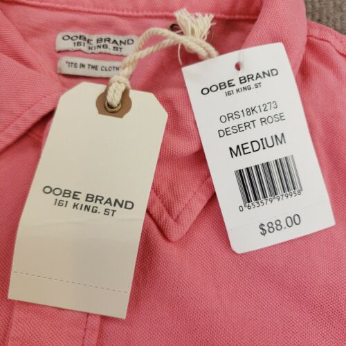 Oobe Polo Shirt Mens Medium Pink Regular Fit Short Sleeve Collared - Picture 6 of 9