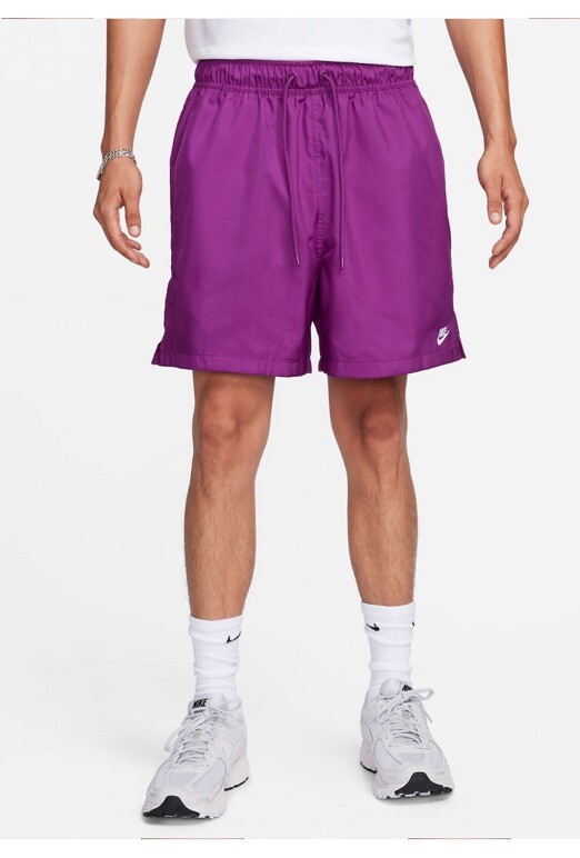 purple woven nike shorts