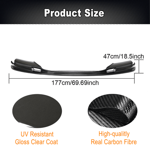 Alerón delantero de carbono divisor labio delantero tracción delantera para BMW Serie 5 F10 M5 2011-16 - Imagen 7 de 12