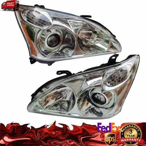 1 Pair HID+Halogen Headlights Headlamps For 2004-2009 Lexus RX330 RX350 RX400h