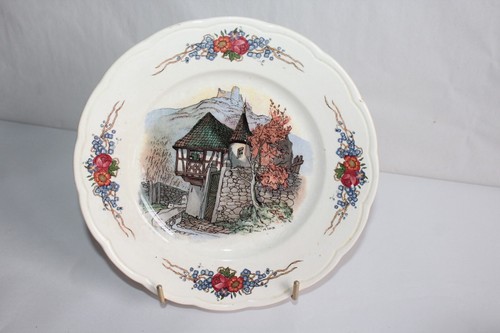 4 assiettes dessert en faïence de Sarreguemines modèle Obernai, dia. 20.4 cm - Picture 2 of 10