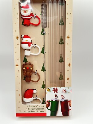 Christmas Straw Covers Tops Stanley Starbucks Cup Accessory  Straw Brushes