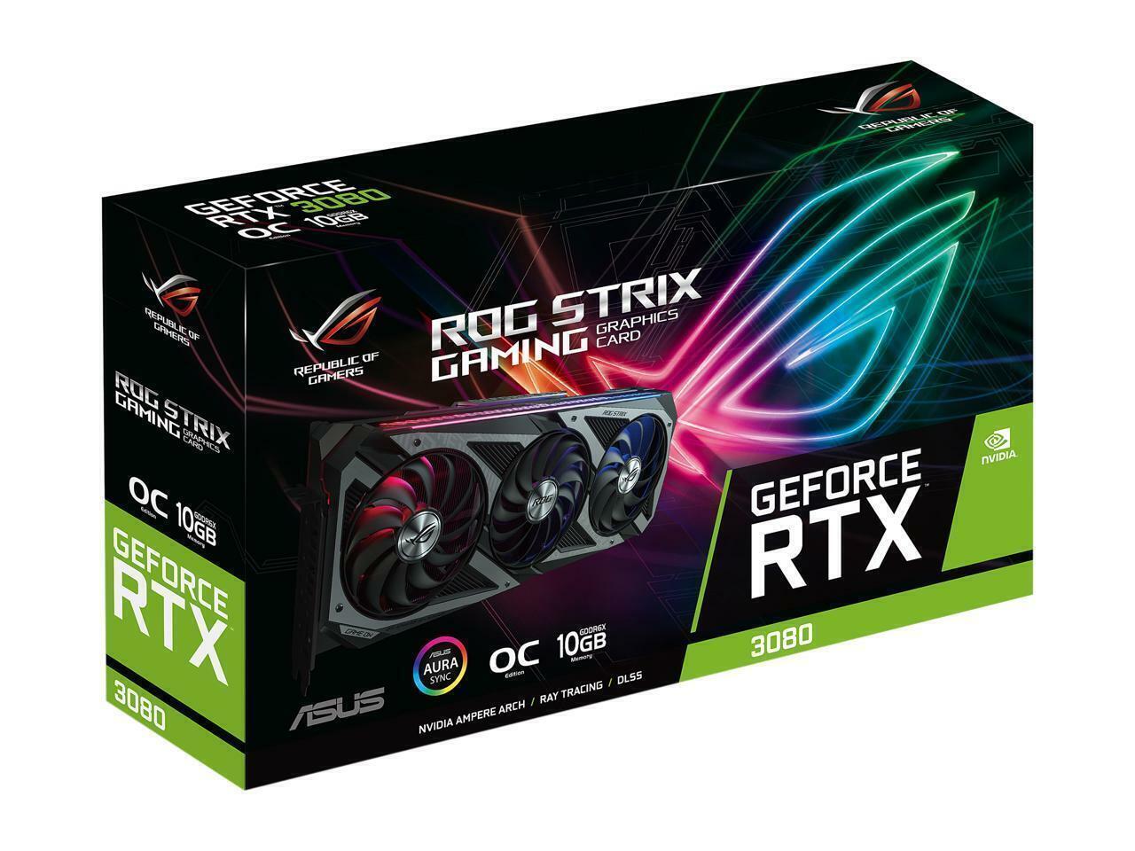 ASUS ROG Strix GeForce RTX 3080 OC V2 LHR 10GB GDDR6X Graphics