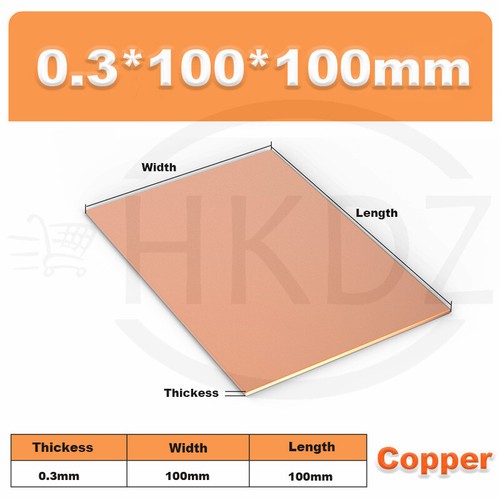 T2 Reinkupfer Platte Blech Kupferblock Laser geschnitten viele Größen 0,3 mm bis 6 mm dick - Bild 25 von 161