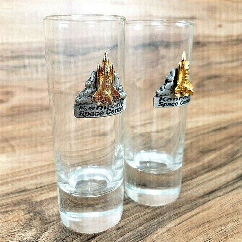 Kennedy Space Center 3D Space Shuttle Tall Shot Glasses Set Of 2 - Picture 4 of 6